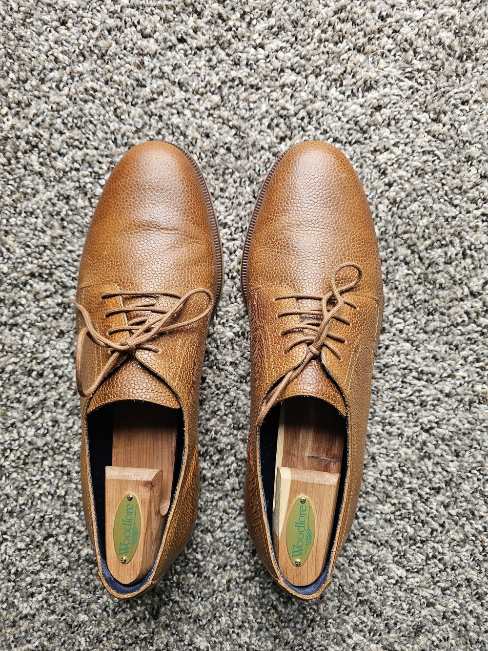 Cole Haan Men 12 M Carter Cuoio Leather Plain Oxfords Dress